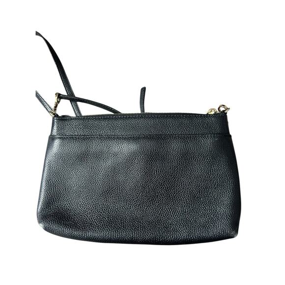 Michael‎ Kors Shoulder Bag Gold Hardware Leather Black crossbody black pebble - Picture 6 of 8